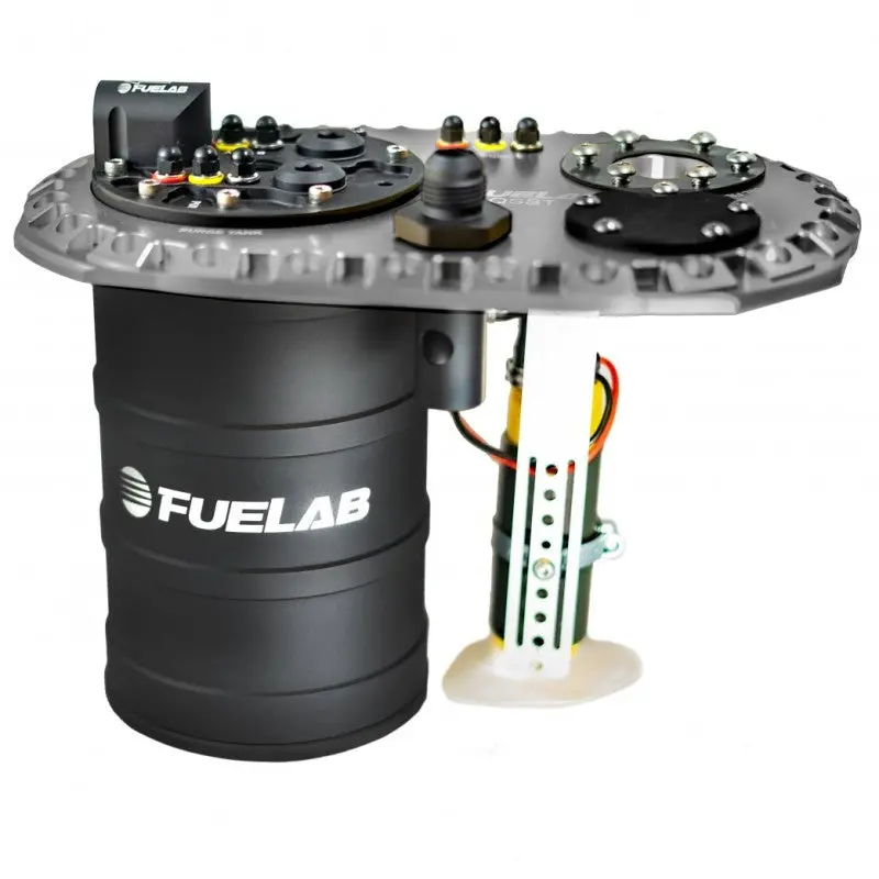Fuelab Quick Service Surge Tank W/Bosch Lift Pump & Dual 500Lph Brushed Pumps W/Controller -Titanium 1