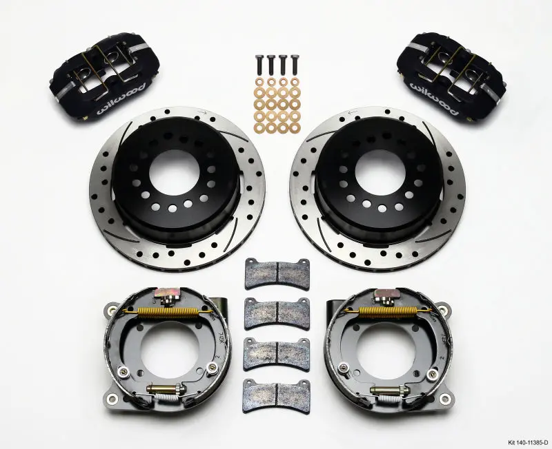 Wilwood Dynapro Low-Profile 11.00In P-Brake Kit Drilled Chevy C-10 2.42 Offset 5-Lug - 140-11385-D 1