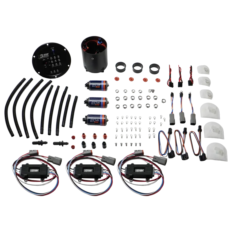 Deatschwerks 09-24 Nissan Gt-R R35 X3 Triple Pump Module W/ Triple Dw810 Pumps And Controllers 1