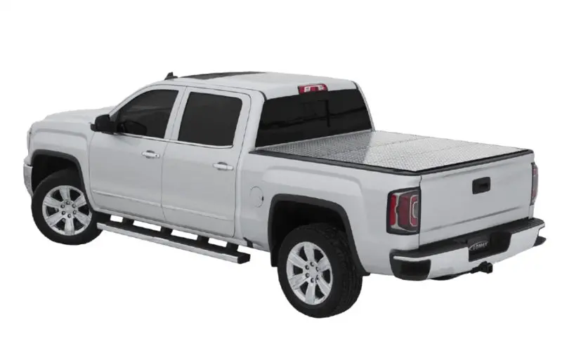 Access Lomax Pro Series Tri-Fold Cover 07-19 Toyota Tundra 6Ft6in Bed (Deck Rail) - Blk Diamond Mist 1