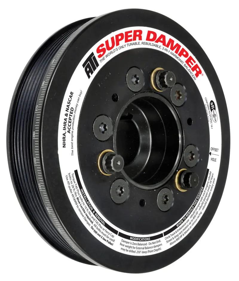 Ati Damper - 6.78In - Alum - 6 Grv - Toyota Supra - 94-98 - Jz80 - 15 Percent Od - Req Gatk06077 1