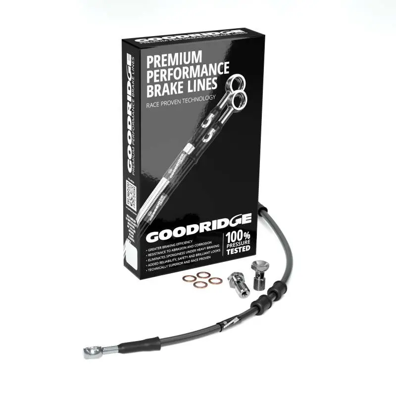 Goodridge 94-07 Hd Flhr/Flhrc +10In Front Brake Line Kit - Black 1