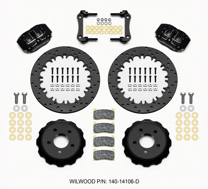 Wilwood Dynapro Radial Rear Drag Kit 12.90In Drilled 2015-Up Mustang - 140-14106-D 1