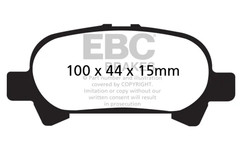 Ebc 00-04 Toyota Avalon 3.0 Redstuff Rear Brake Pads 2