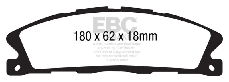 Ebc 13+ Lincoln Mks 3.5 Twin Turbo Redstuff Front Brake Pads 1
