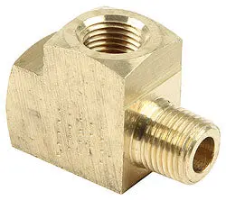 1/8" Npt Tee, Female- Female- Male, 2Pk 1