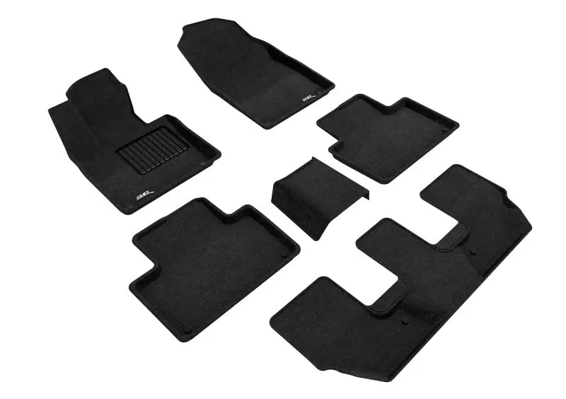 3D Maxpider 15-25 Volvo X90 (T5/B5) / Xc90 (T6/B6) 7-Seat Elegant 1St 2Nd & 3Rd Row Floormats - Blk 1