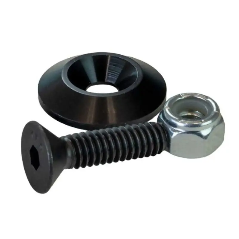 Moroso 1In Taper Washer - Black Anodized (10 Pack W/Hardware) 1