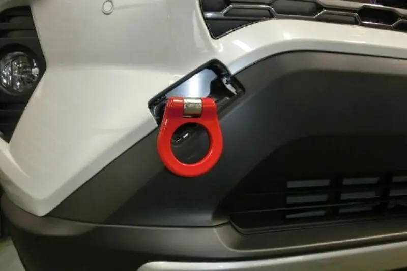 Cusco 2019+ Toyota Rav4 (Xa5 - 5Th Gen) Steel Folding Type Tow Hook Front Only - Red 1