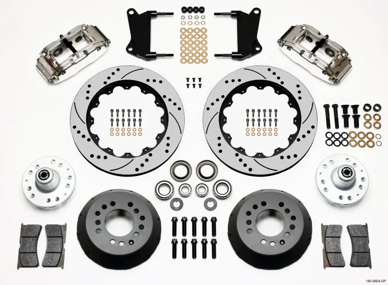 Wilwood Narrow Superlite 6R Front Hub Kit 14.00In Drill Pol 67-69 Camaro 64-72 Nova Chevelle - 140-9804-Dp 1