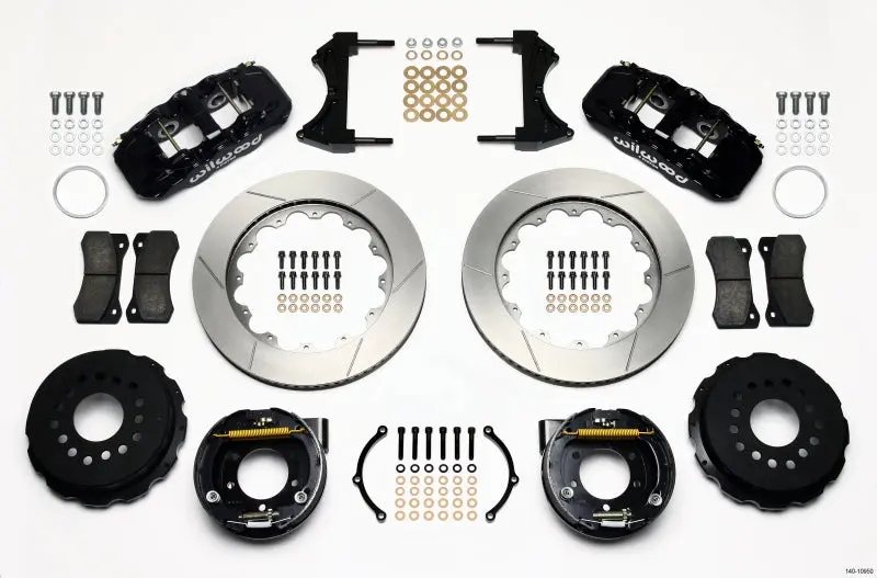 Wilwood Aero4 Rear P-Brake Kit 14.00In 2005-2014 Mustang - 140-10950 1