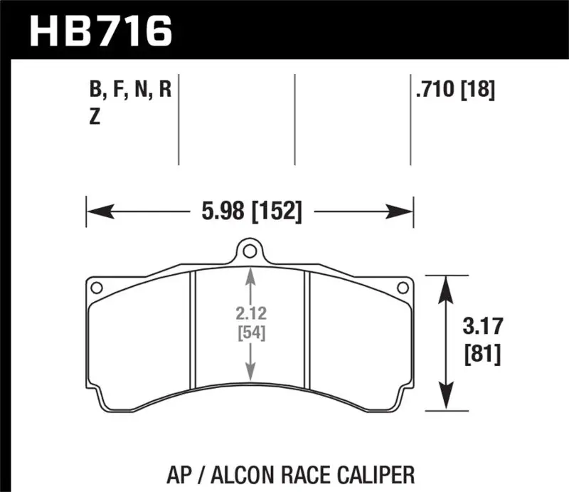 Hawk Performance Hp+ Street/Motorsports Crossover Brake Pads 1