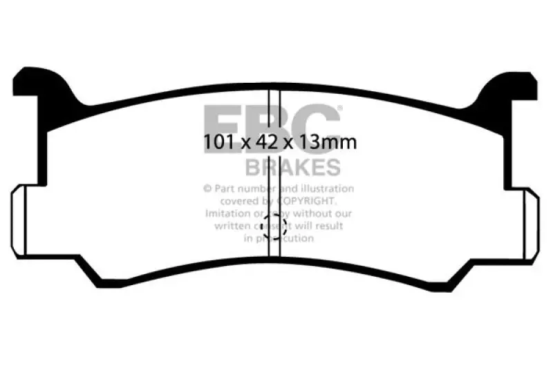 Ebc 92-95 Mazda Mx3 1.6 Yellowstuff Rear Brake Pads 1