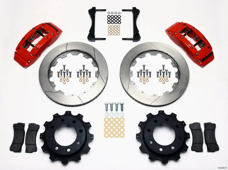 Wilwood Tc6r Rear Kit 16.00In Red 1999-2010 Gm H2 / 2500 4.63 Cntr - 140-9405-R 1