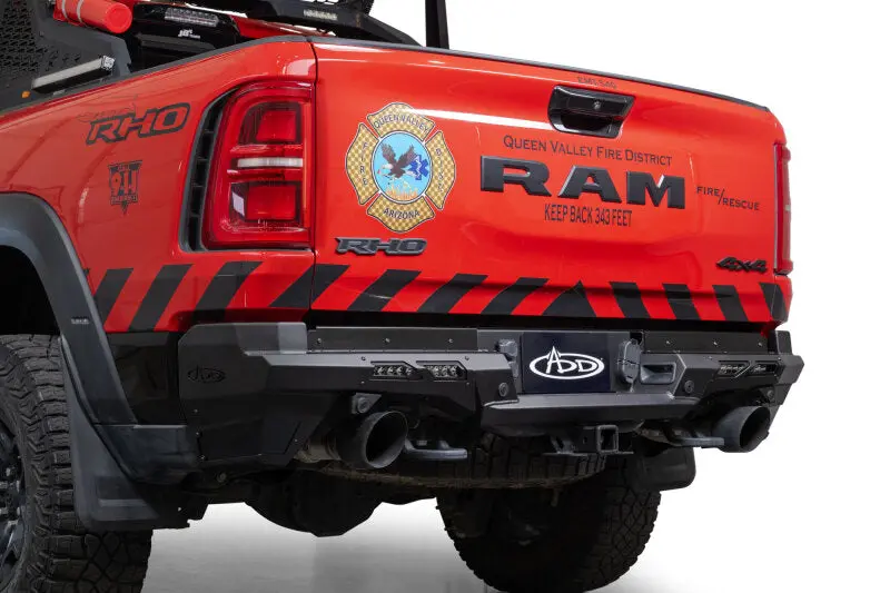 Add 2025 Ram Rho Phantom Rear Bumper - Hammer Black Powder Coat 1