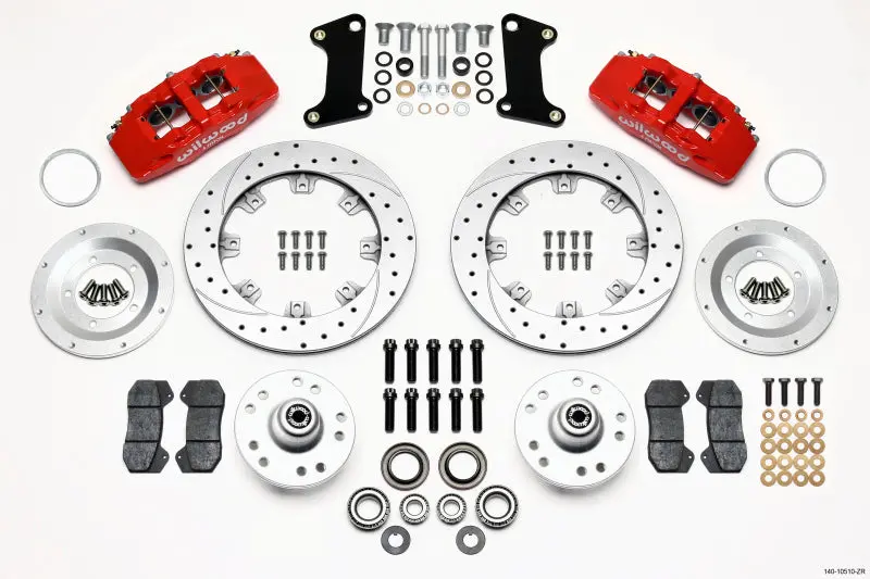 Wilwood Dynapro 6 Front Hub Kit 12.19In Drill-Zinc Red 67-69 Camaro 64-72 Nova Chevelle - 140-10510-Zr 1