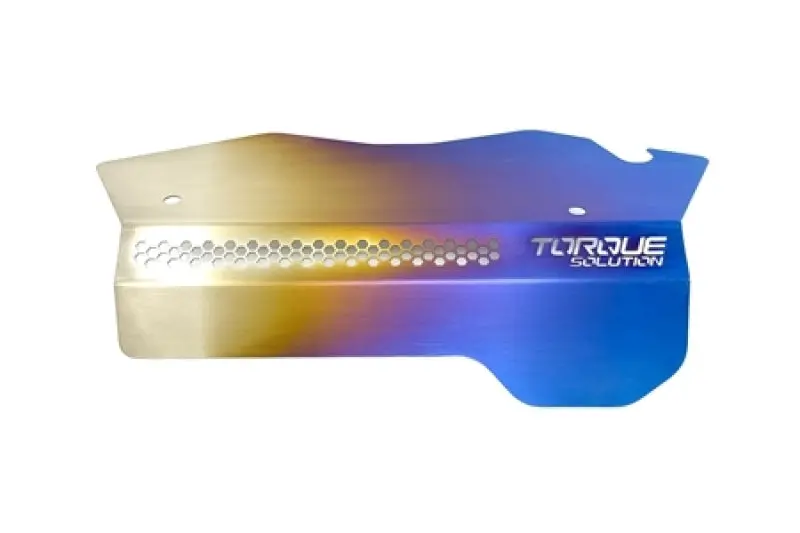 Torque Solution 2022+ Subaru Wrx Engine Pulley Cover - Titanium Burnt Purple/Blue 1