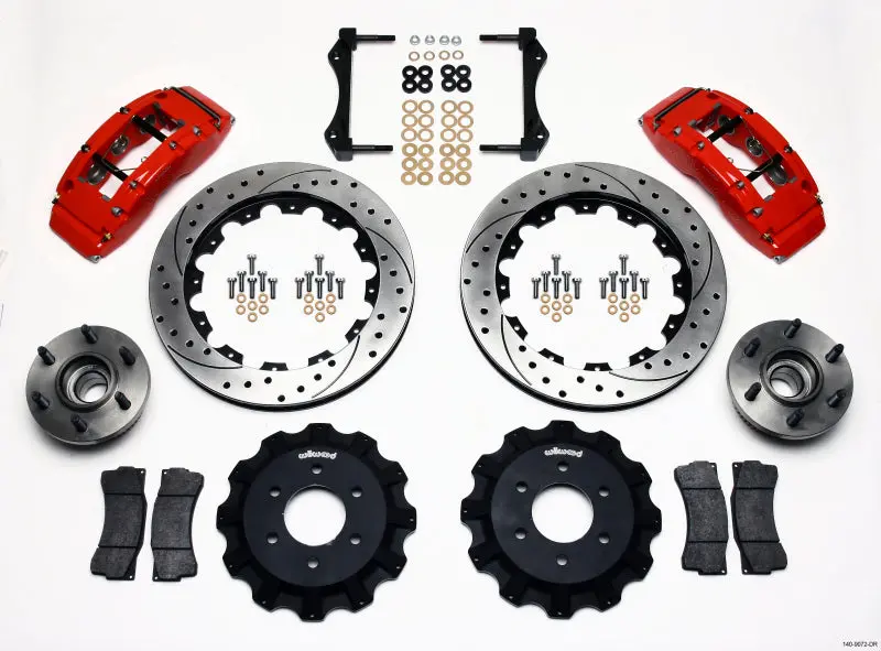 Wilwood Tc6r Front Kit 16.00In Drilled Red 2004-2008 Ford F150 - 140-9072-Dr 1