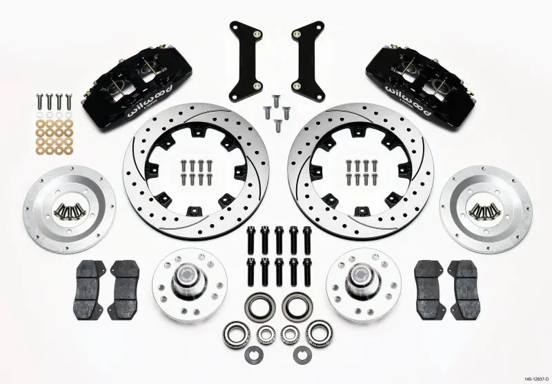 Wilwood Dynapro 6 Front Hub Kit 12.19In Drilled 79-87 Gm G Body - 140-12837-D 1
