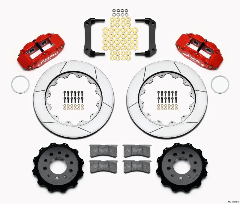 Wilwood Narrow Superlite 4R Rear Kit 14.00In Red Morrison Multilink Irs (2010-15 Camaro Based) - 140-13648-R 1