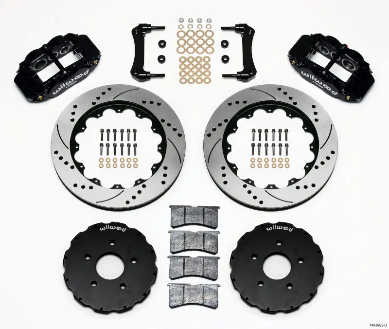 Wilwood Narrow Superlite 6R Front Hat Kit 14.00In Drilled 2005-Up Corvette C6 - 140-8922-D 1