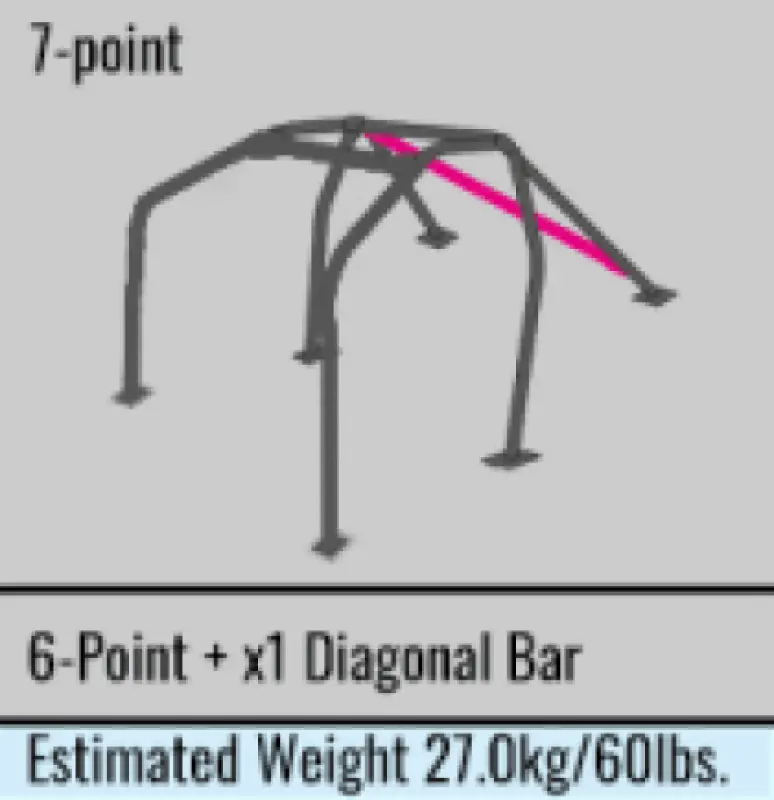 Cusco 89-94 Nissan 240Sx / Silvia (S13) Around Dash 7-Point Safety 21 Roll Cage (So / No Cancel) 1