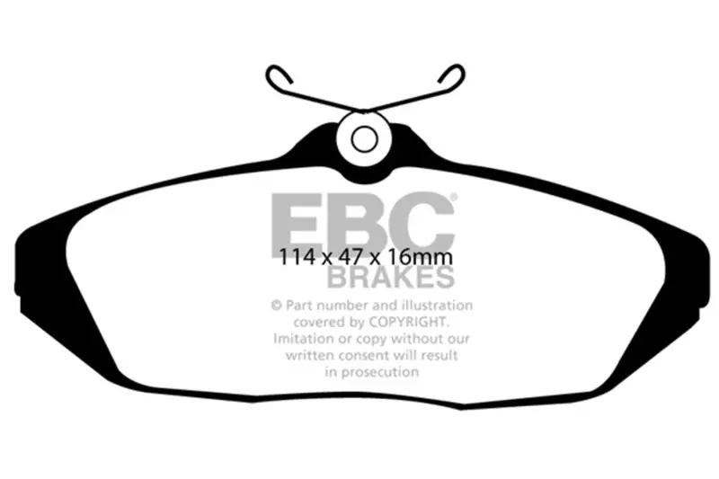 Ebc 93-98 Ford Thunderbird 3.8 Greenstuff Rear Brake Pads 1