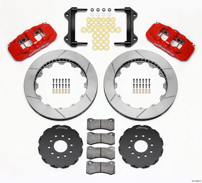 Wilwood Aero6 Front Hat Kit 15.00 Red 97-04 Corvette C5/Z06 05-13 C6 - 140-13903-R 1
