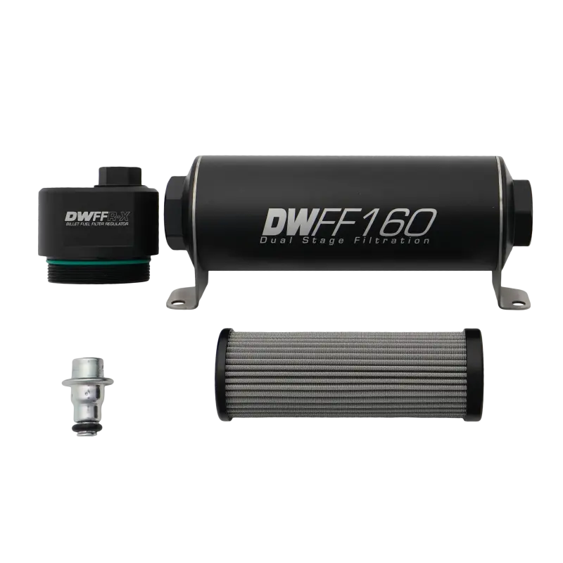 Deatschwerks Dwffr-X 160Mm Billet Fuel Filter Regulator - 10 Micron 1
