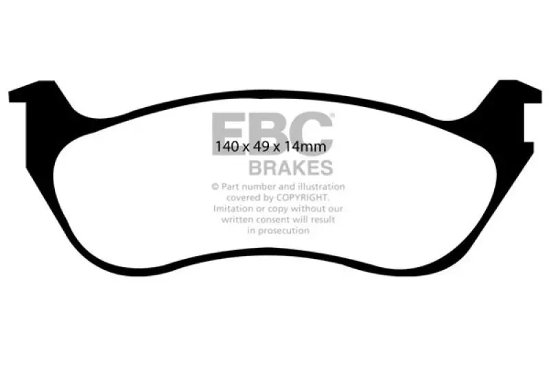 Ebc 02-05 Ford Explorer 4.0 2Wd Yellowstuff Rear Brake Pads 1
