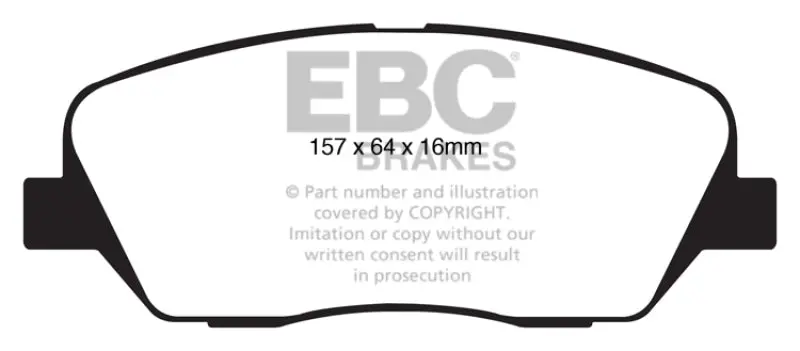 Ebc 08-11 Kia Borrego 3.8 Yellowstuff Front Brake Pads 1
