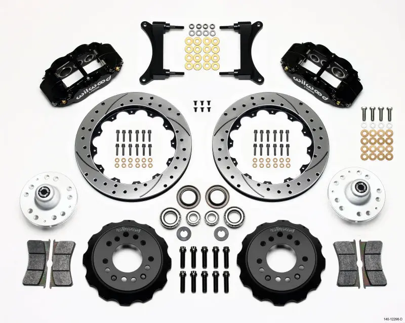 Wilwood Narrow Superlite 6R Front Hub Kit 12.88In Drilled 79-87 Gm G Body - 140-12298-D 1