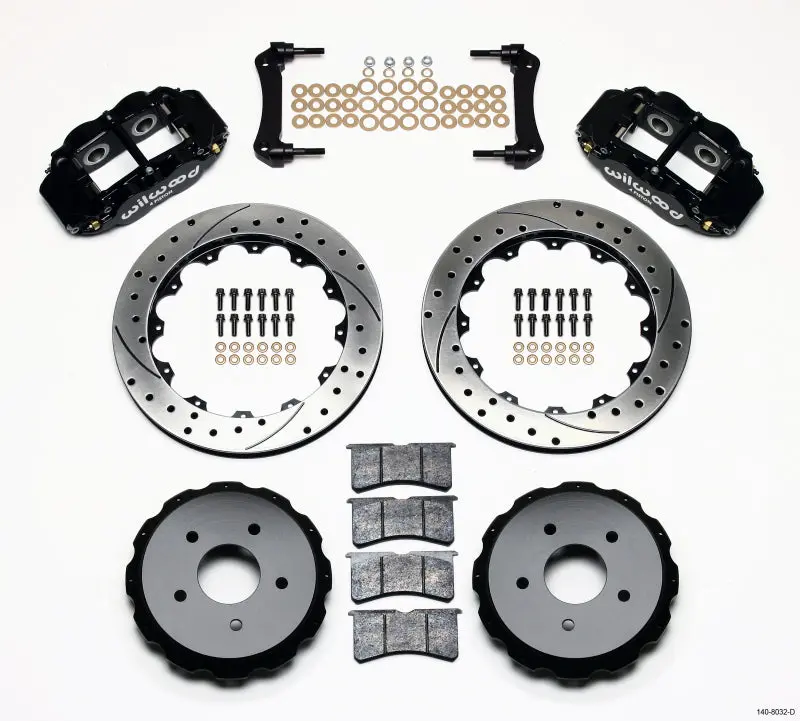 Wilwood Narrow Superlite 4R Rear Kit 12.88In Drilled 97-04 Corvette C5/Z06 - 140-8032-D 1