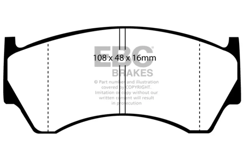 Ebc 95-97 Nissan Sentra 1.6 Redstuff Front Brake Pads 1