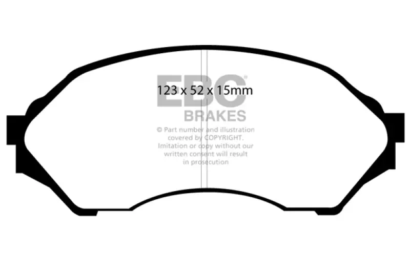 Ebc 99-02 Mazda Protege 1.6 Yellowstuff Front Brake Pads 2