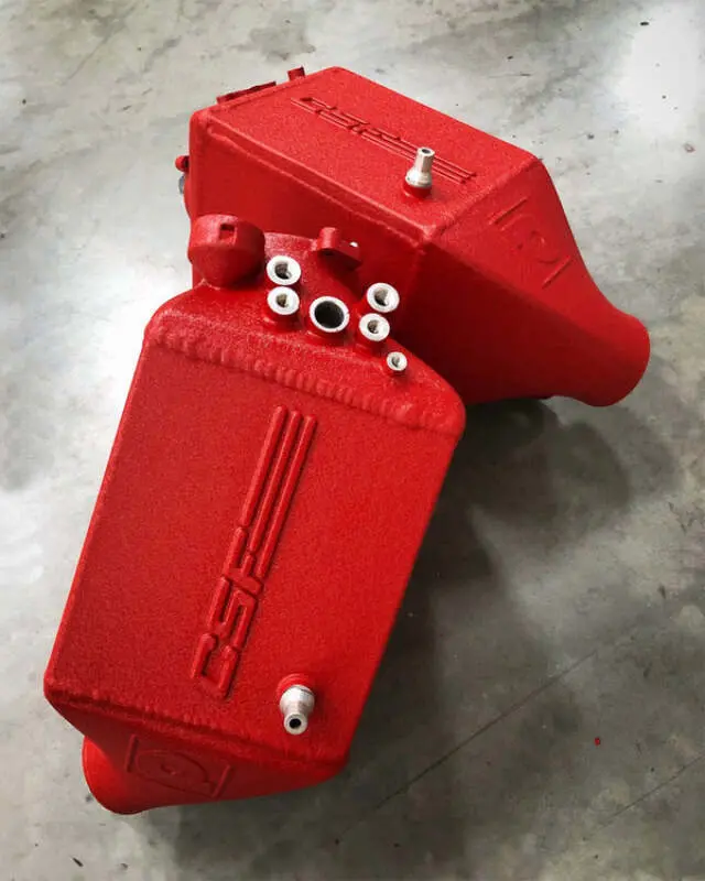Csf 12-16 Bmw M5 (F10) / 12-18 Bmw M6 (F06/F12/F13) Twin Charge-Air-Cooler Set - Crinkle Red 1