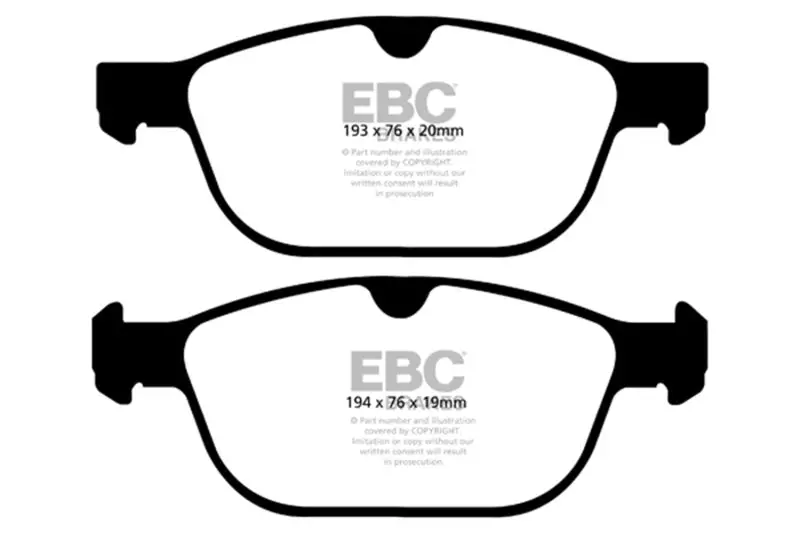 Ebc 08+ Volvo Xc60 3.0 Turbo Greenstuff Front Brake Pads 1