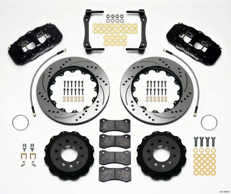 Wilwood Aero4 Rear Kit 14.25In Drilled 2014-Up Corvette C7 W/Lines - 140-13698-D 1