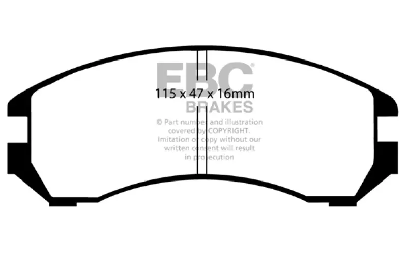 Ebc 86-87 Nissan Pulsar Nx 1.6 Se Redstuff Front Brake Pads 1