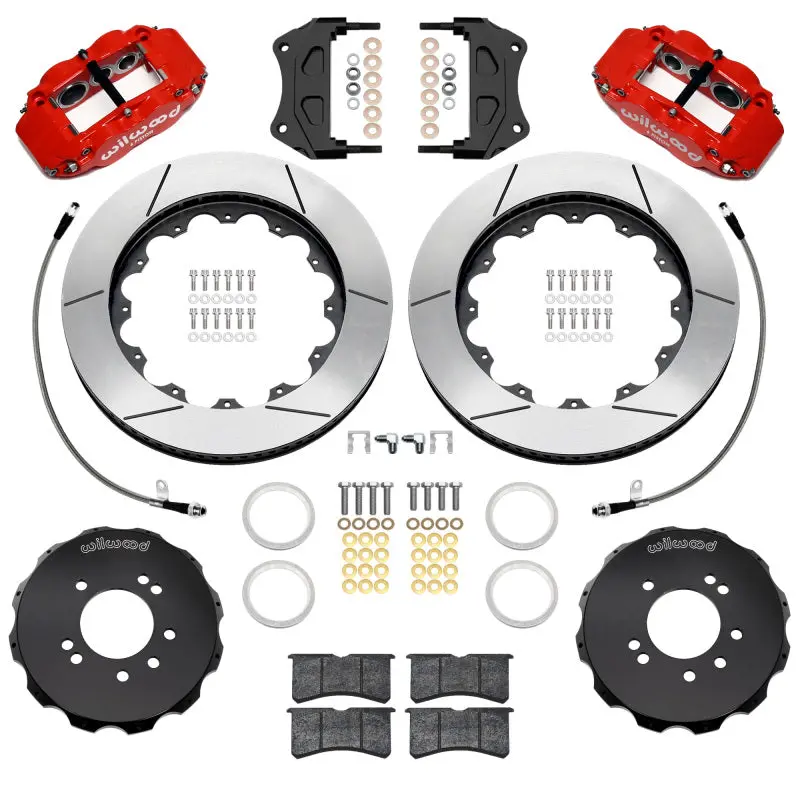 Wilwood 89-98 Nissan 240Sx/89-94 Skyline/90-96 300Zx Superlite 6R Front Bbk W/ 14In Slt Rotors - Red 1