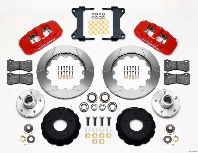 Wilwood Aero6 Front Hub Kit 14.00-Red Chevy C-10 60-87 Cpp Drop Spindle - 140-13692-R 1