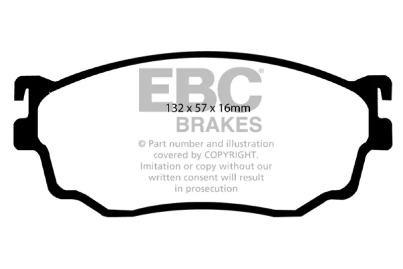 Ebc 03-04 Mazda Protege 2.0 Turbo (Mazdaspeed) Greenstuff Front Brake Pads 1