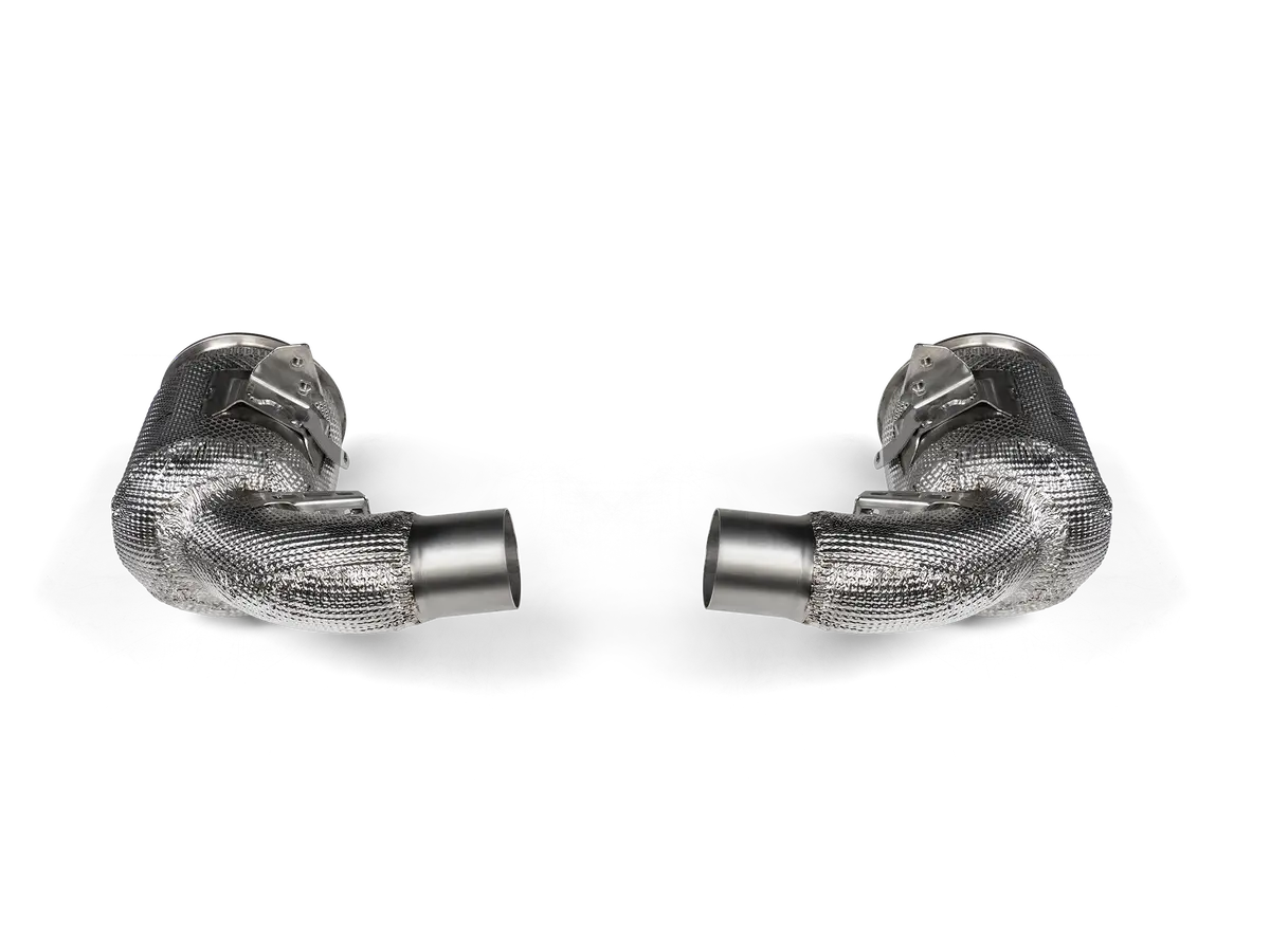 Akrapovic Link Pipe Set W/Catalytic Converters Porsche 992 Turbo (2020+) 1