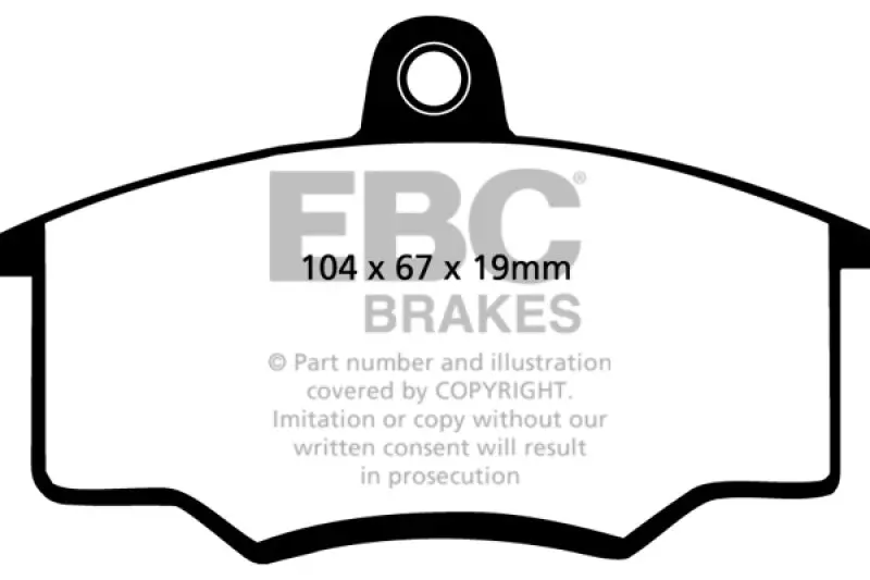 Ebc 80-82 Audi 4000 1.6 Greenstuff Front Brake Pads 1