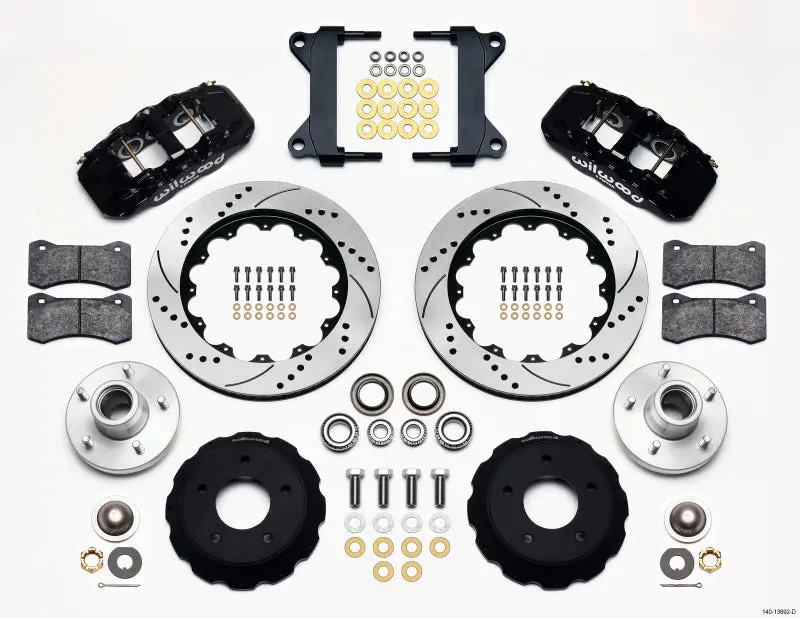 Wilwood Aero6 Front Hub Kit 14.00 Drilled Chevy C-10 60-87 Cpp Drop Spindle - 140-13692-D 1