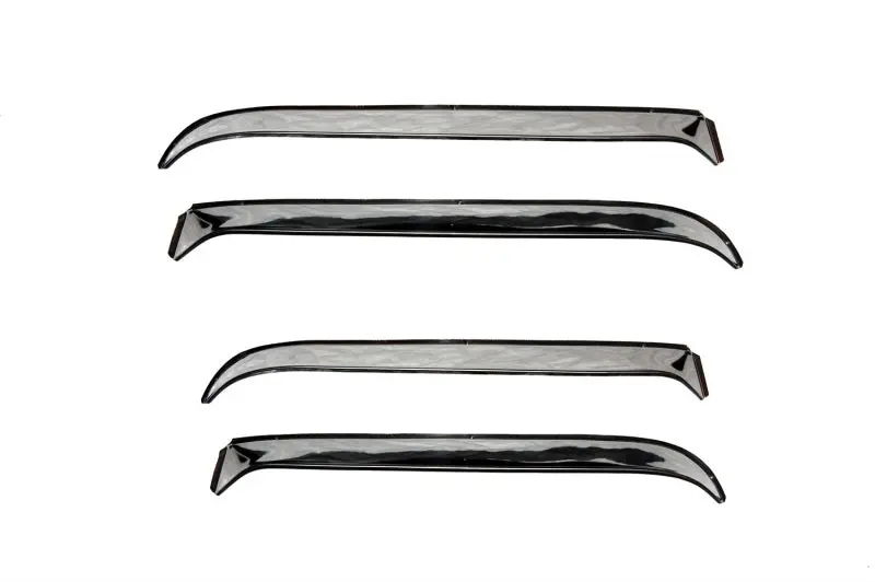 Avs 07-18 Jeep Wrangler Ventshade Front & Rear Window Deflectors 4Pc - Stainless 1