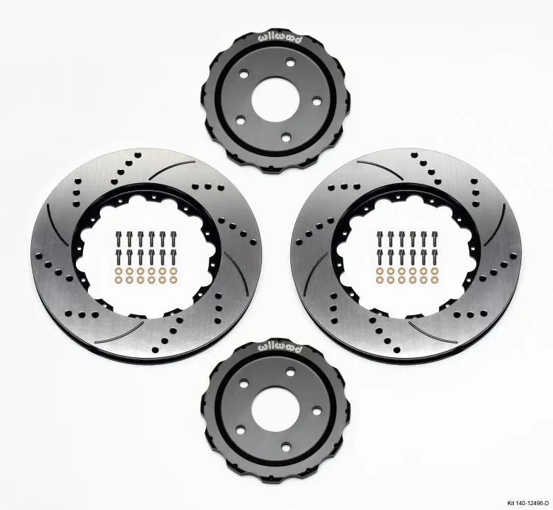 Wilwood Hat/Rotor Kit Front Drilled 06-Up Corvette C6-Z06 (2Pc Hat/Rtr) - 140-12496-D 1