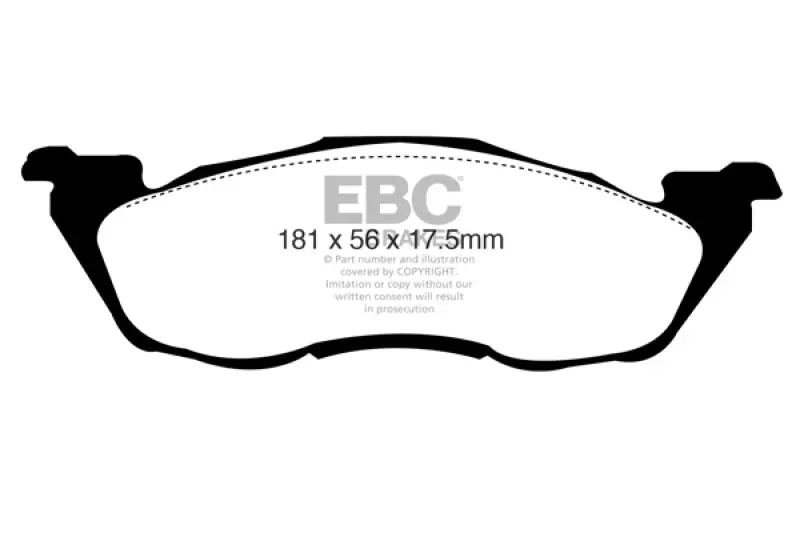 Ebc 97-98 Dodge Dakota 2Wd 2.5 Yellowstuff Front Brake Pads 1