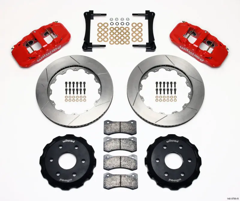Wilwood Aero6 Front Truck Kit 14.25In Red 1999-2014 Gm Truck/Suv 1500 - 140-9789-R 1