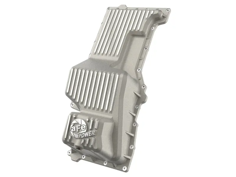Afe 20-25 Gm Trucks Front Engine Oil Pan - Raw W/ Machined Fins 1